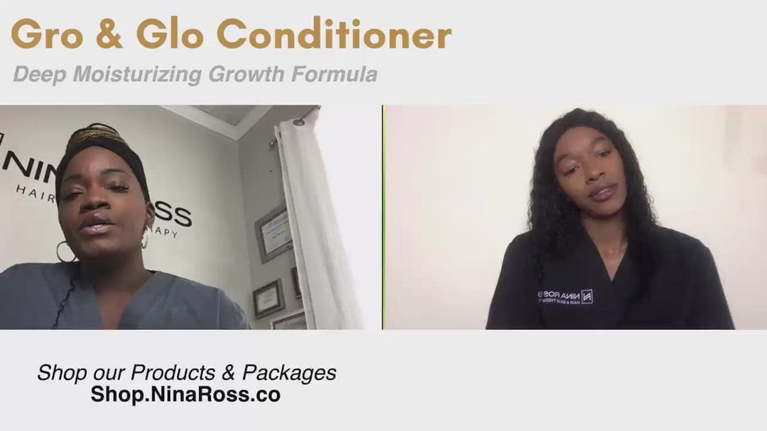 Dr. Nina Ross explaining Gro & Glo Conditioner 